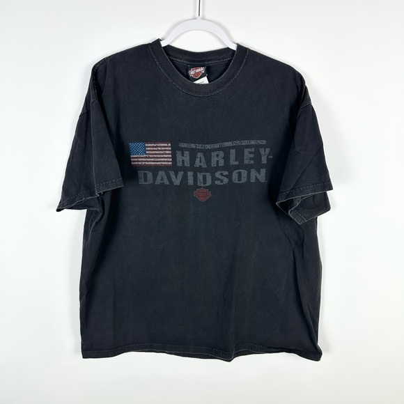 Harley-Davidson Other - Vintage Harley Davidson T Shirt XL Eagle Logo Black Tee